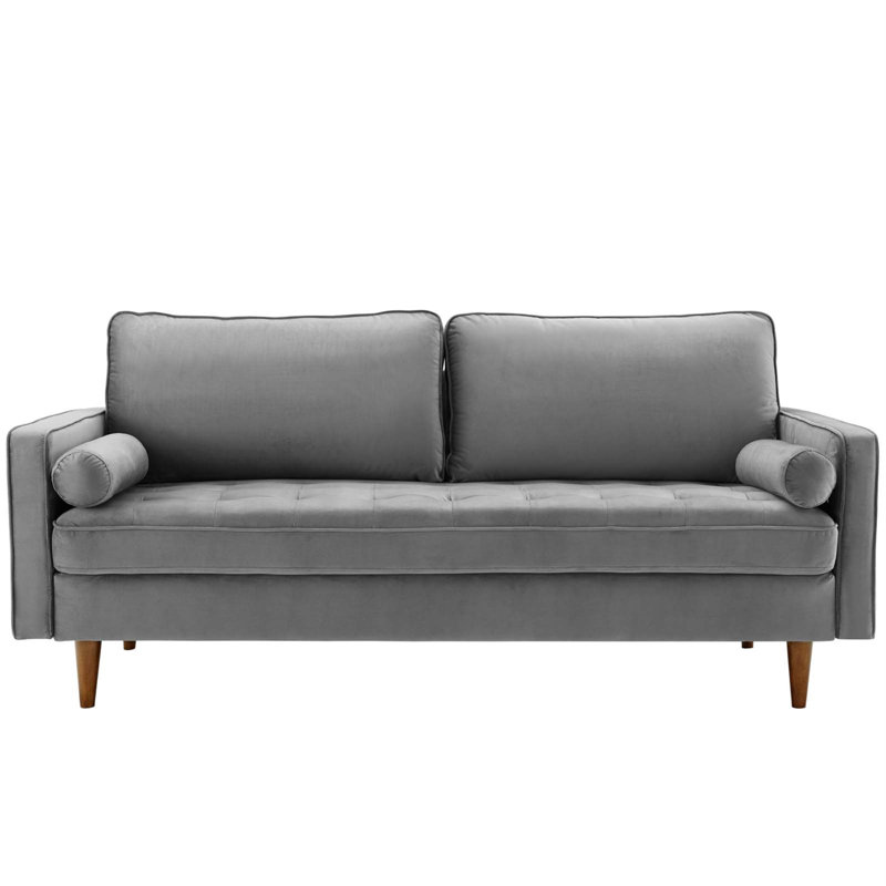 Valour Performance Velvet Sofa by Modway, Gray Velvet