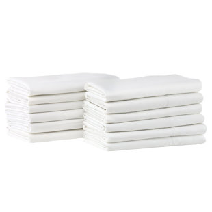 Taie d'oreiller en percale de coton à densité de tissage 180 fils (Ensemble de 72)