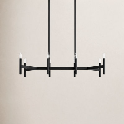Martella 8 - Light Steel Dimmable Kitchen Island Geometric Chandelier