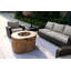 Ensemble de conversation en osier / rotin pour 6 personnes avec coussins Farhaad