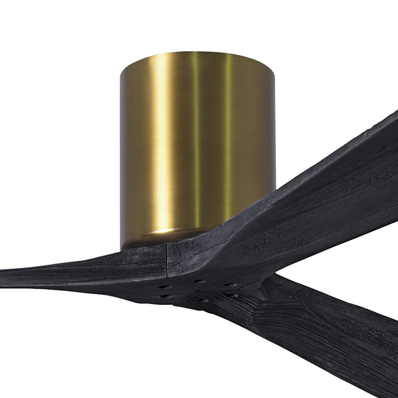 Irene Ceiling Fan, Brushed Brass, 52", Matte Black