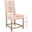 Chaise d'appoint rembourrée en lin fleur taupe