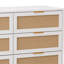 Commode avec 6 tiroirs, 42,12 po, blanc. Pour la chambre à coucher et le salon, espace de rangement suffisant. Commode blanche 6 po. Moderne et efficace