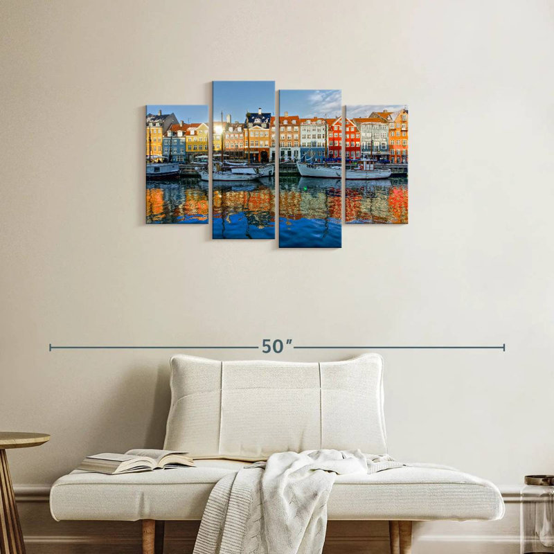 Canal Nicci Nyhavn en Europe, H 22 po x l 36 po