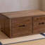 Table basse ancienne avec tiroirs en noyer-701770773