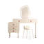 Coiffeuse avec miroir lumineux, 5 tiroirs, 1 chaise