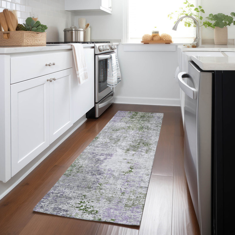 Tapis antidérapant Chaquana, Tapis de couloir 2 pi 3 po x 7 pi 6 po
