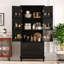 Armoire de cuisine moderne en bois 70 "avec tablettes et tiroirs Arden-117335136