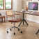 Ayris Adjustable Height Swivel Leather Task Chair with Rattan Back and Arms