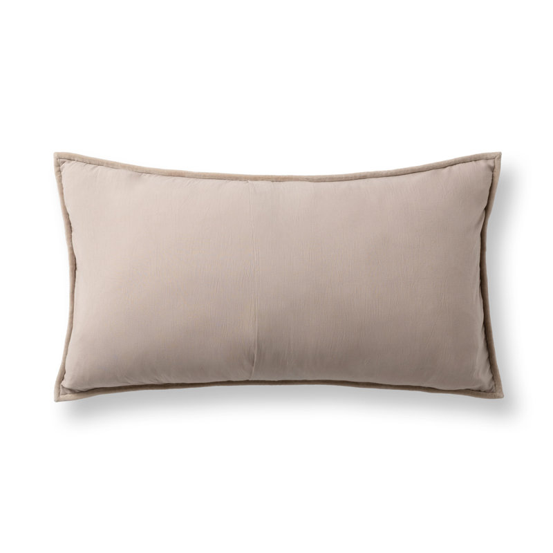 Elms Cotton Pillow Sham, King, Beige