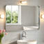 Aluminum Framed Rounded Rectangle Mirror, Wall Mounted Bathroom Vanity Mirror, Modern Horizontal/Vertical Entryway Wall Mirror-1058387005-1058387003