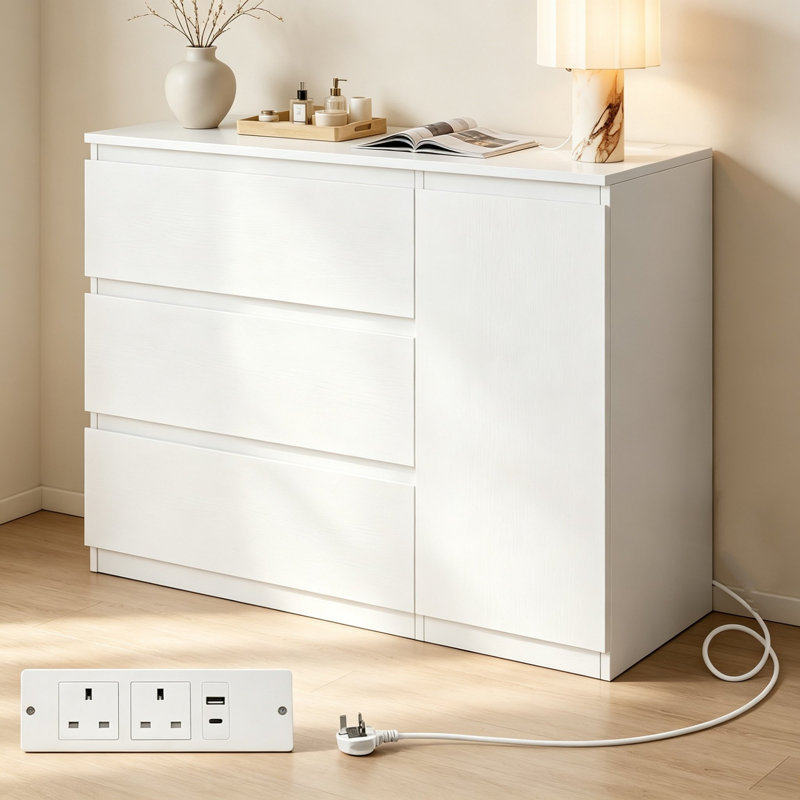 90 cm W Chest of 3 Drawers