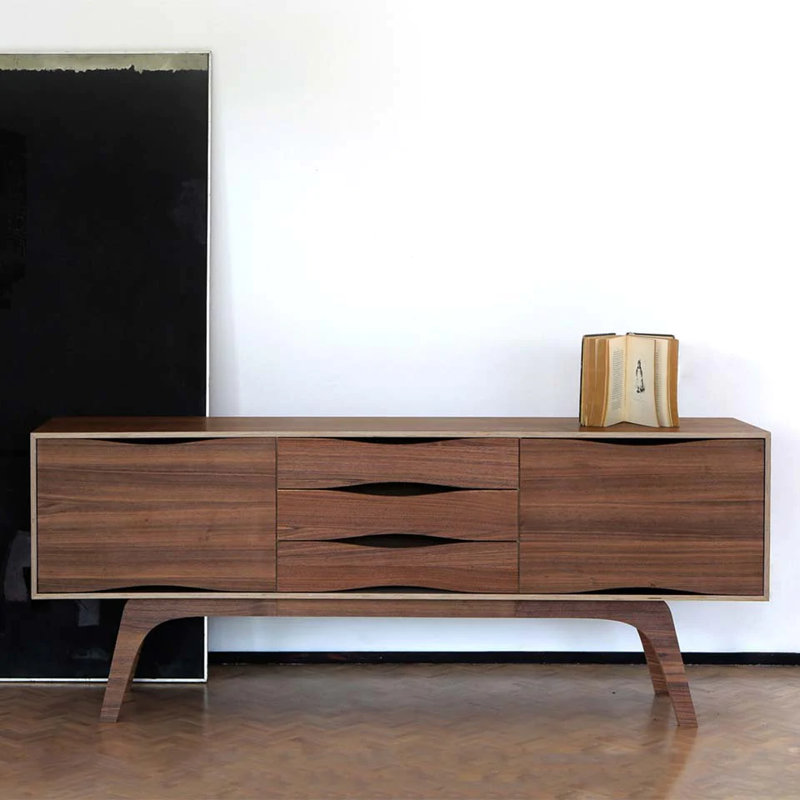 Pirwi Furniture 82.6'' W Credenza, Walnut