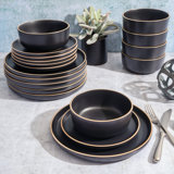 Gibson Soho Lounge Matte 18 Piece Dinnerware Set, Service for 6