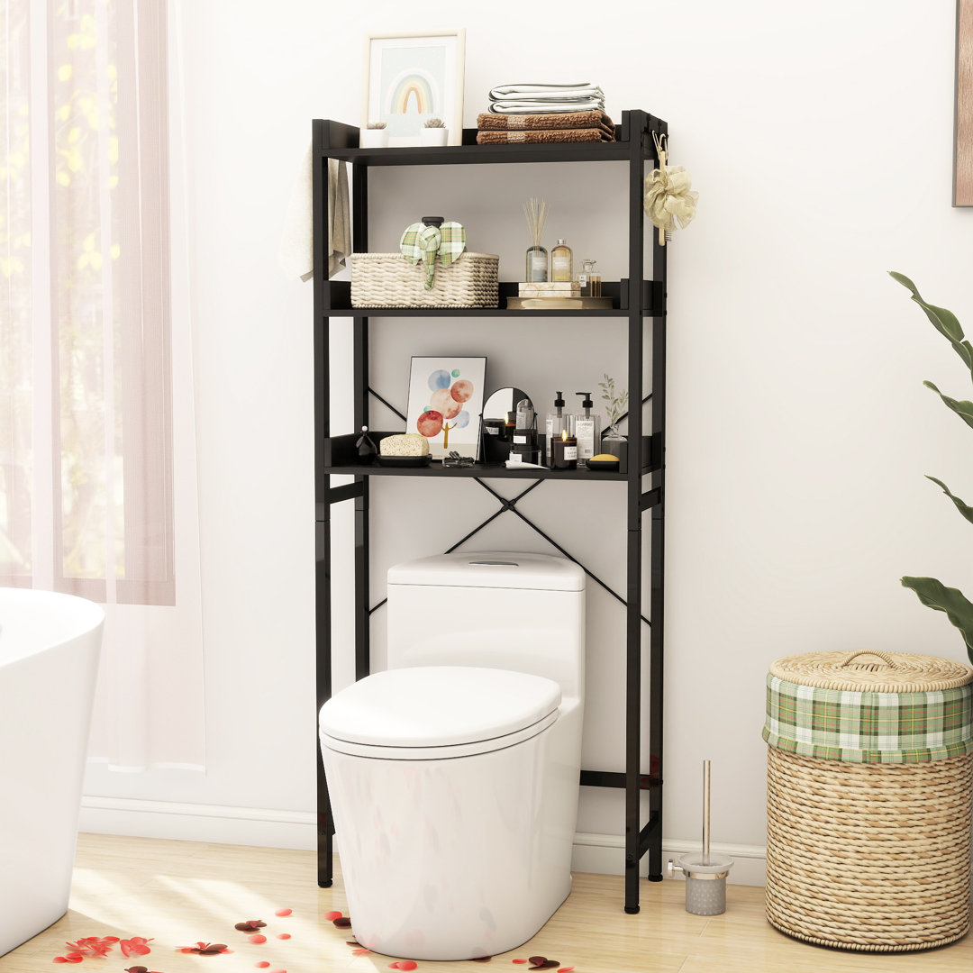 Sharesa Freestanding Over The Toilet Storage with 4 Hooks 17 Stories