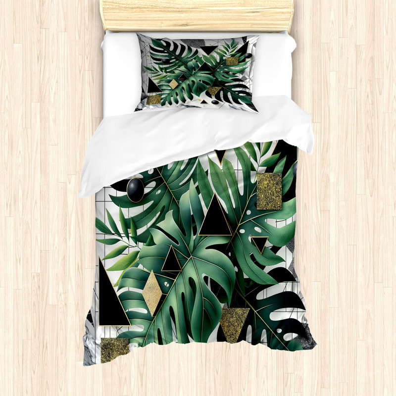 Monstera Duvet Cover, Twin Duvet Cover + 1 Standard Shams