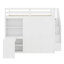 Lit mezzanine peu encombrant avec garde-robe, bureau et tablettes-15299645
