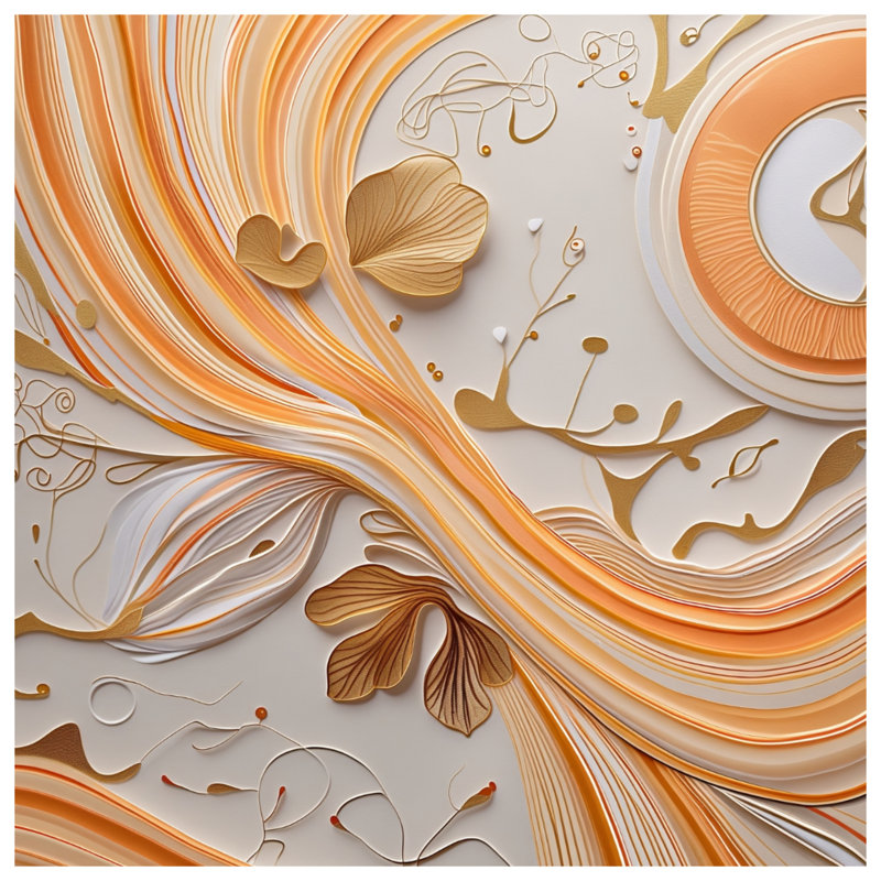 Tapisserie murale «Flowing Paper Art» - Décoration murale abstraite, H 68 po x l 80 po avec 4 œillets