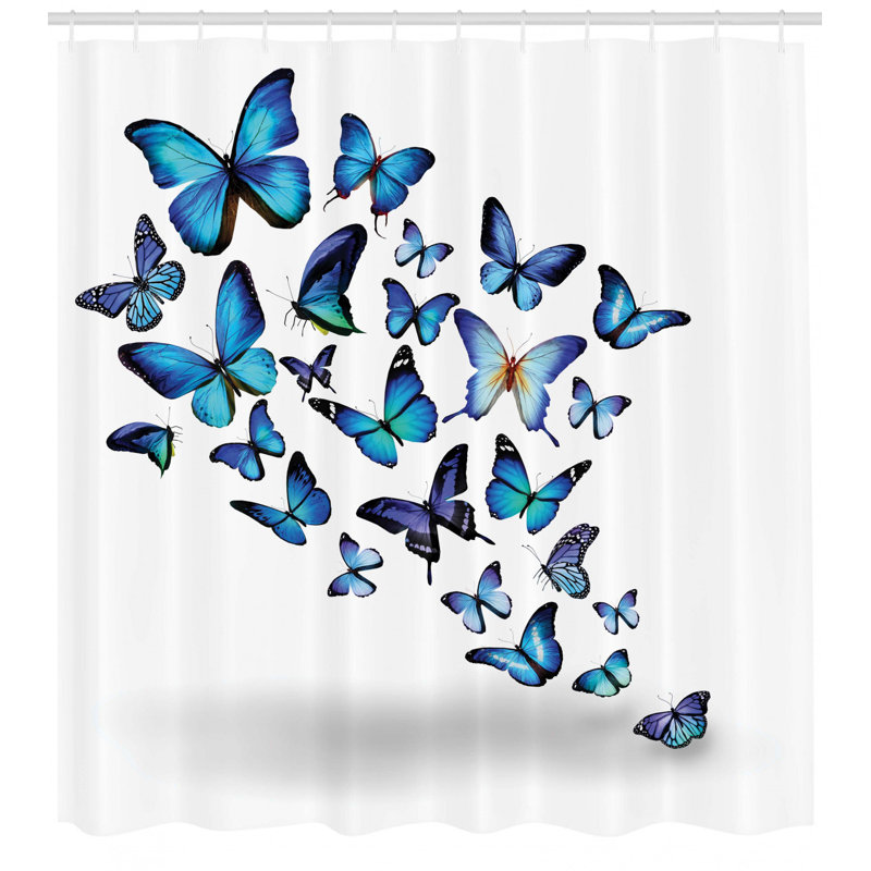 Shower Curtain with Hooks Included, 70" H x 69" W