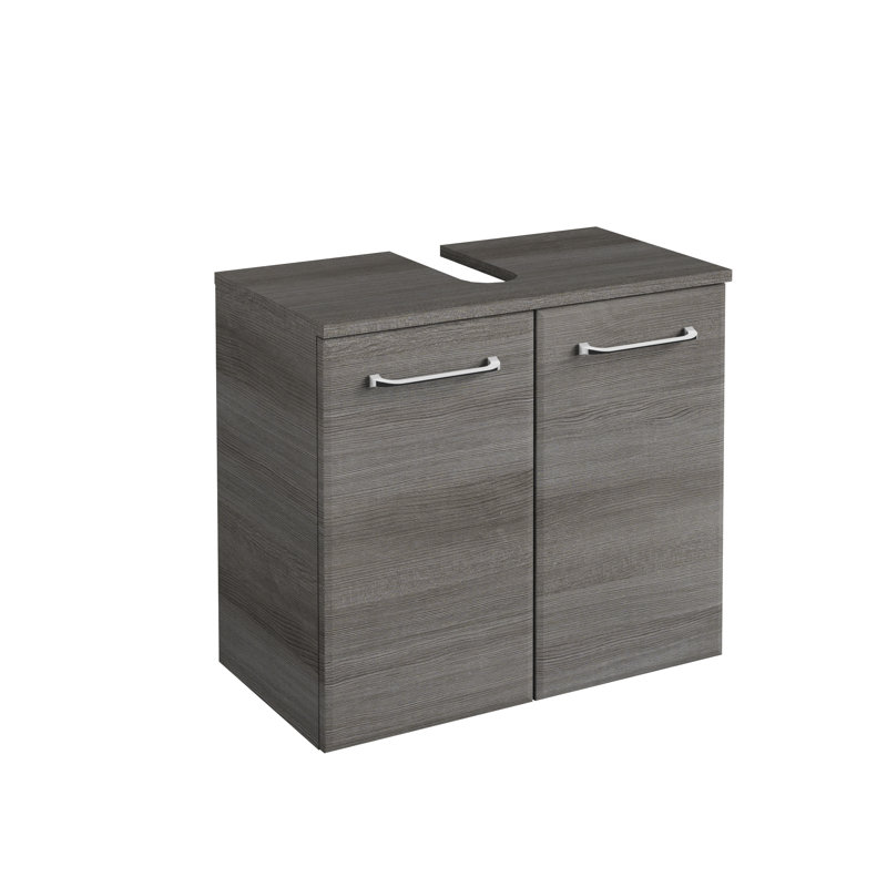 Quickset 341 60cm Wall Mounted Single Bathroom Vanity Base, Anthracite