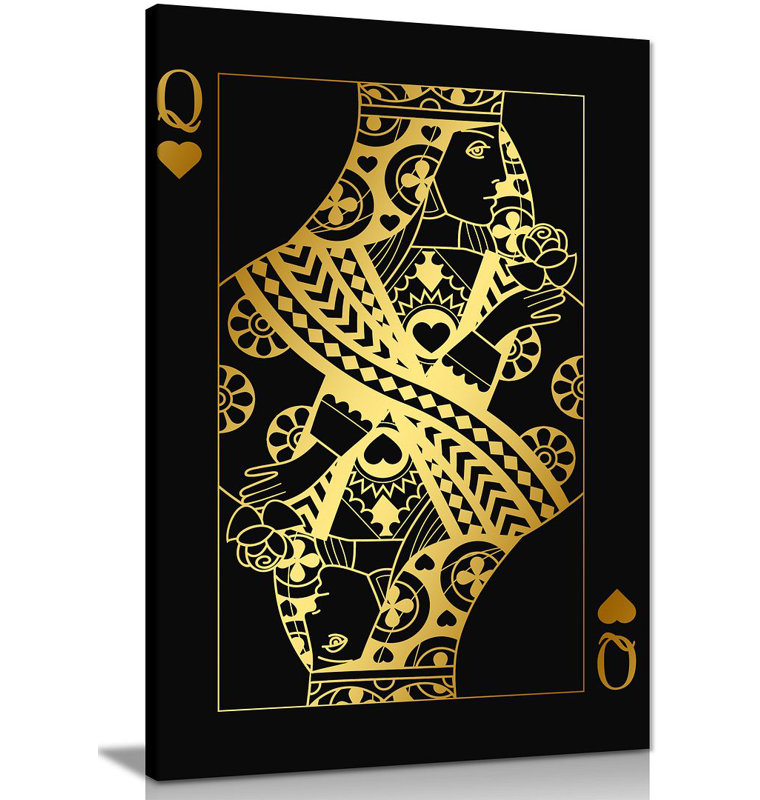 King & Queen Of Hearts - Wrapped Canvas Print, 31cm H x 20cm W