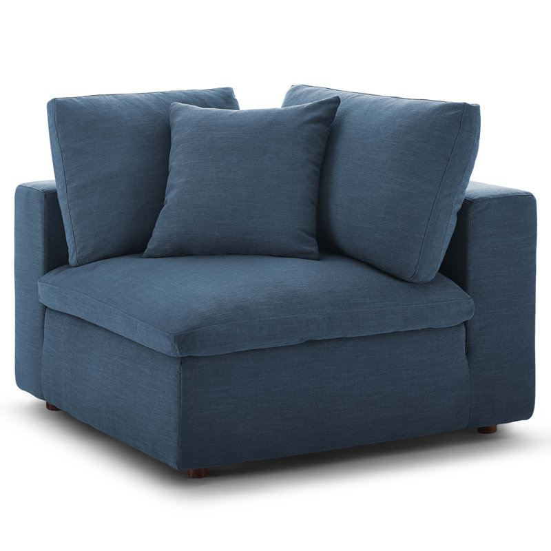 Modway Symmetrical Modular Sectional with Ottoman, Azure