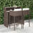 Garden Bar Set 3 Piece with Cushions Table and Chair Seat-2026685777