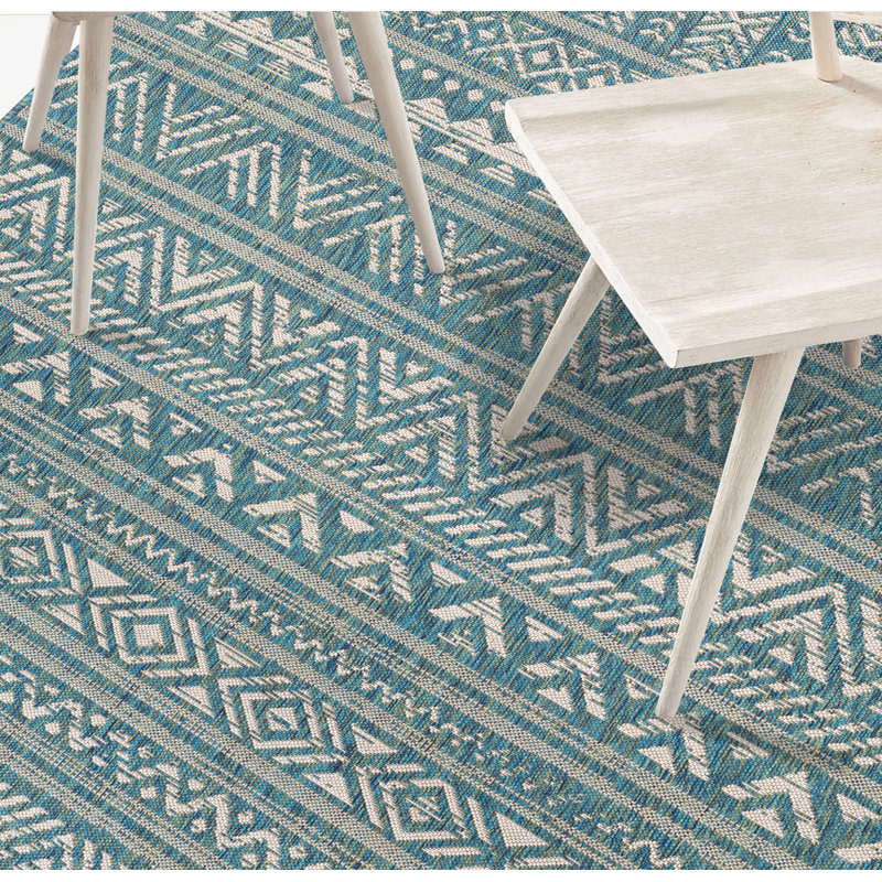 Tapis intérieur / extérieur Jackia, Rectangle 5 pi 3 po x 7 pi 6 po