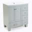 Meuble-lavabo de salle de bain avec lavabo et tiroirs à fermeture en douceur-917374080