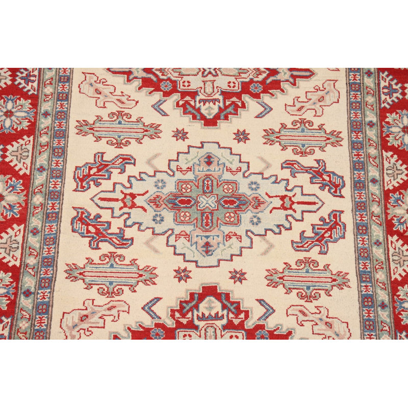 Tapis oriental géométrique Kazak 5 x 7