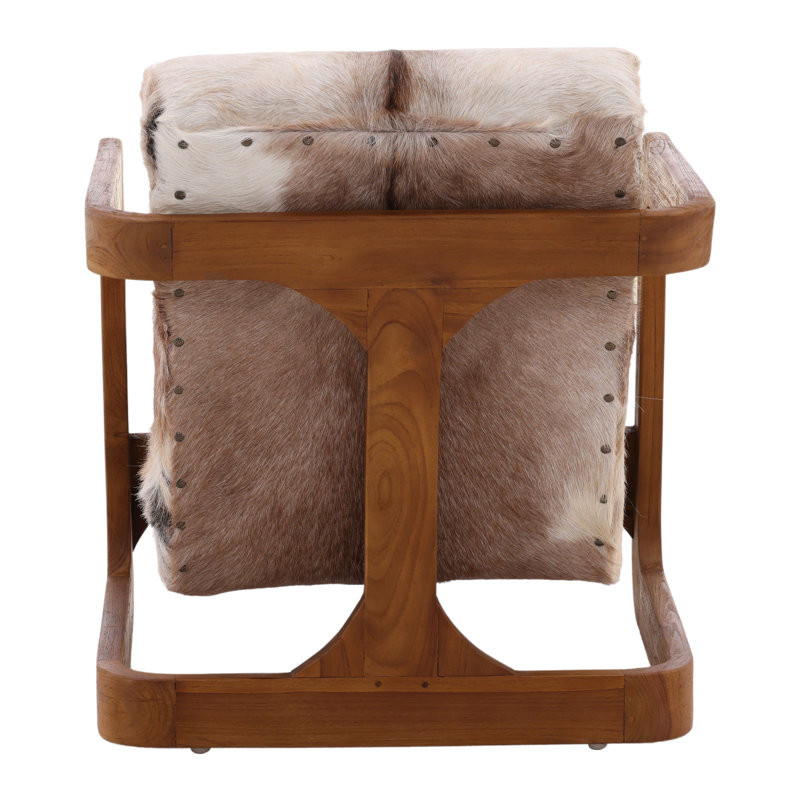 Bautista Goat Hide Occasional Chair, Brown