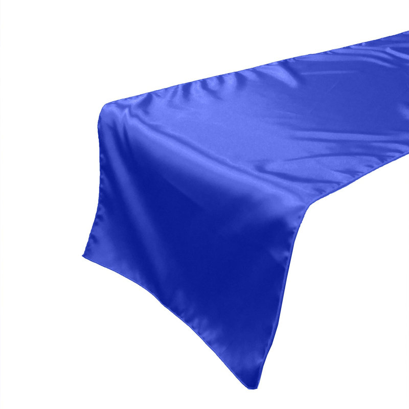 Karisha Rectangle Polyester Table Runnner, Royal Blue, 72" x 12"