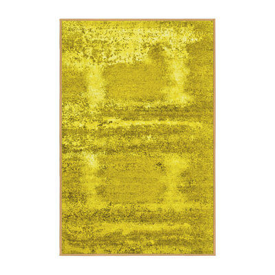 Tapis Mid-Century modernes 26 jaunes