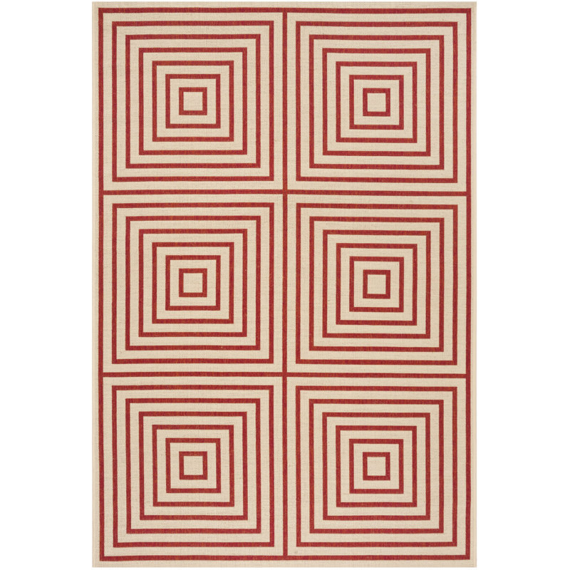 Kelli 100 Performance Geometric Indoor/Outdoor Area Rug, Rectangle 4' x 6'