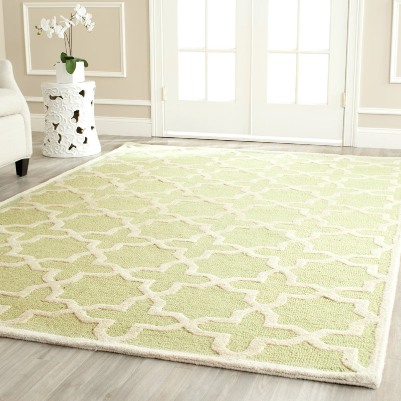 Cannen Hand Tufted Wool Geometric Rug, Rectangle 8' x 10'