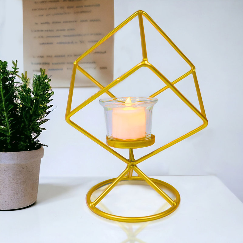 Porte-votive de table H 8 po, Or