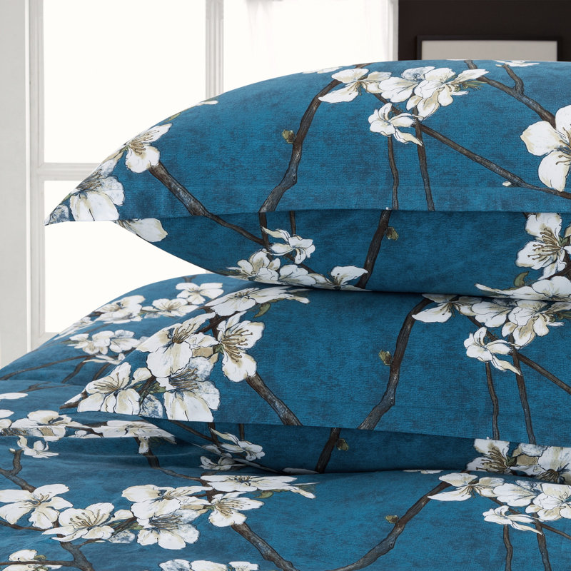 Sateen Floral Duvet Cover, Queen Duvet Cover