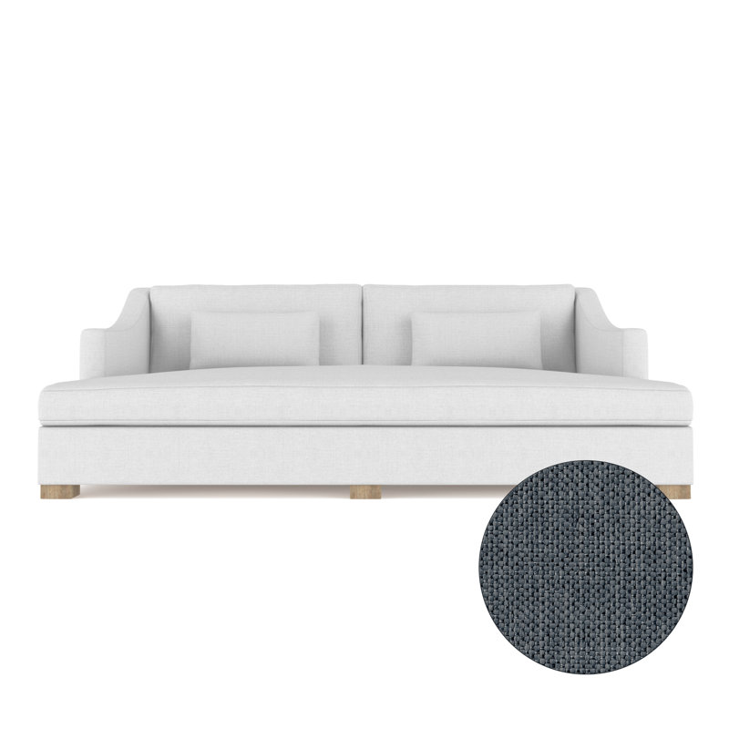Crosby Slope Arm Daybed, Vintage Leather Blanc, Weathered