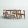Ensemble de salle à manger rectangulaire avec chaises rembourrées 6 pièces Gallman
