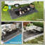 Tapis de patio, tapis d'extérieur réversible, paille de plastique imperméable avec sac de transport