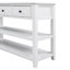 Console rétro avec deux tablettes ouvertes, structure en bois de pin massif et pieds pour le salon-1854427225