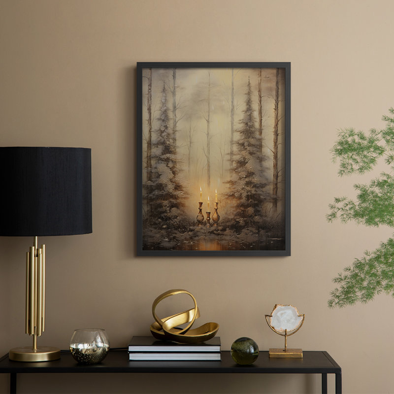 «Christmas Holiday Art», reproduction encadrée Dxxix, Noir, noir, noir, noir, H 11 po x l 9 po