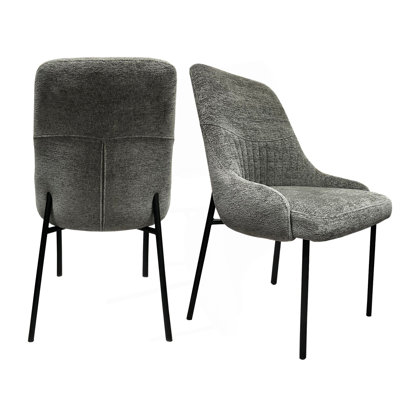 Ensemble de 2 chaises de cuisine, chaises d'appoint rembourrées