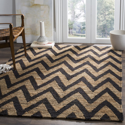 Louisos Hand Knotted Jute Chevron Rug