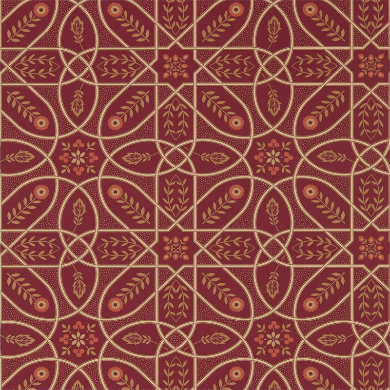 Brophy Trellis Wallpaper, Russet Gold