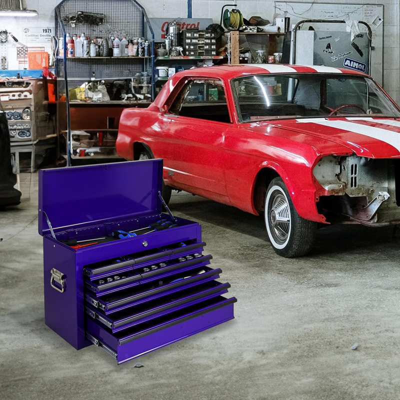 Boîte à outils en métal robuste, Purple