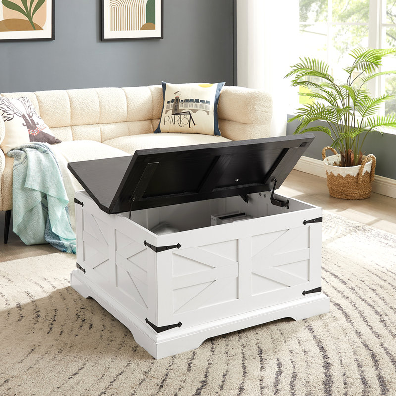 Table basse et table de bout Farmhouse, Blanc