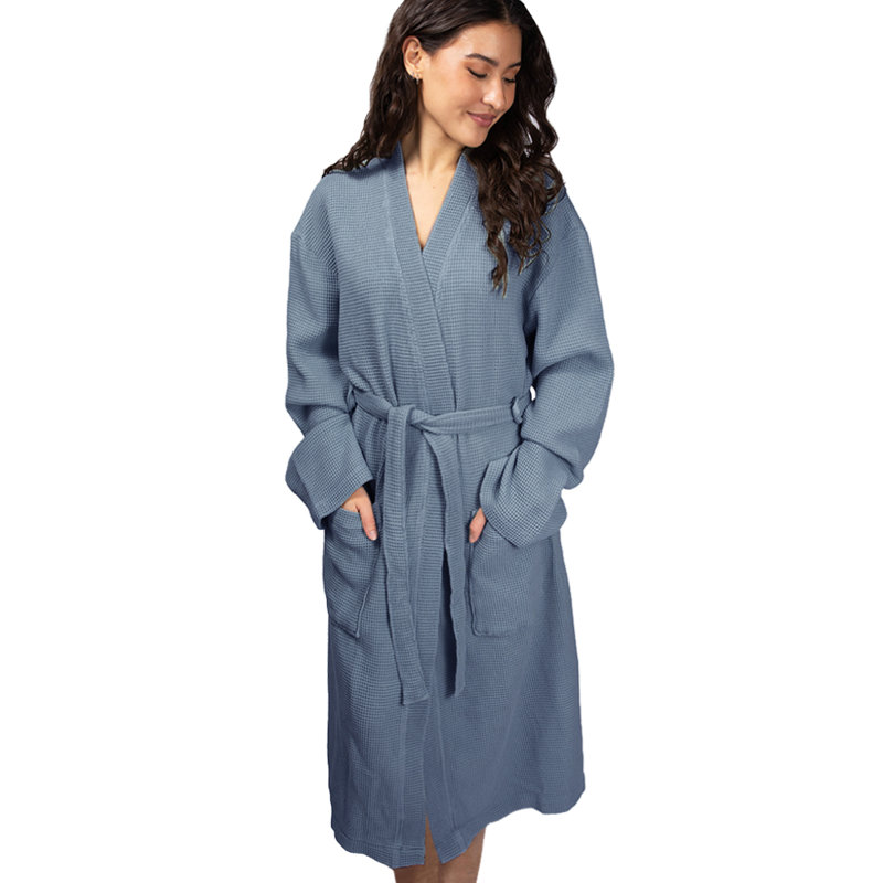 Peignoir en tricot Caraffha | Blanc | Unisexe, petit / moyen |, Bleu, P / M