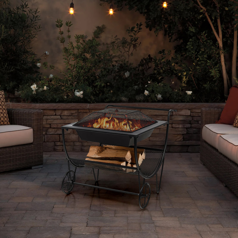 Square Steel Wood Burning Smokeless Fire Pit