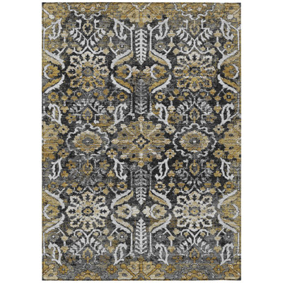 Machine Washable Indoor/Outdoor Chantille ACN2617 Damask Rug